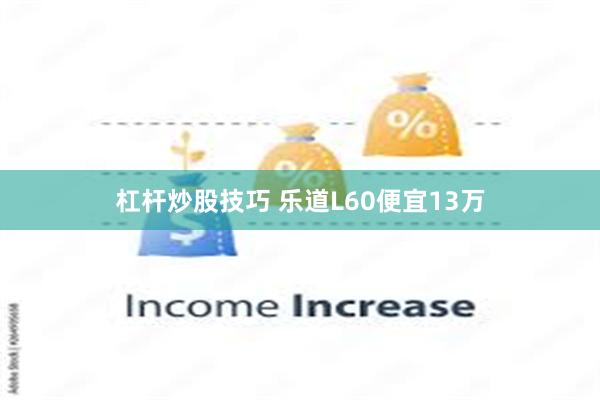 杠杆炒股技巧 乐道L60便宜13万